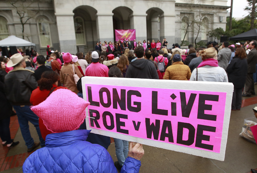 Pro-choice protesters at the Capitol, Jan. 22, 2018, in Sacramento, Calif. (AP/Rich Pedroncelli)