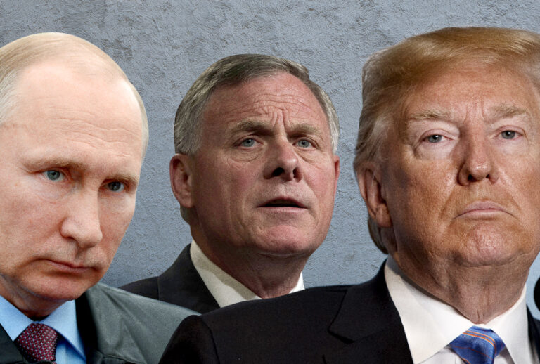 Vladimir Putin; Richard Burr; Donald Trump (AP/Getty/Photo Montage by Salon)