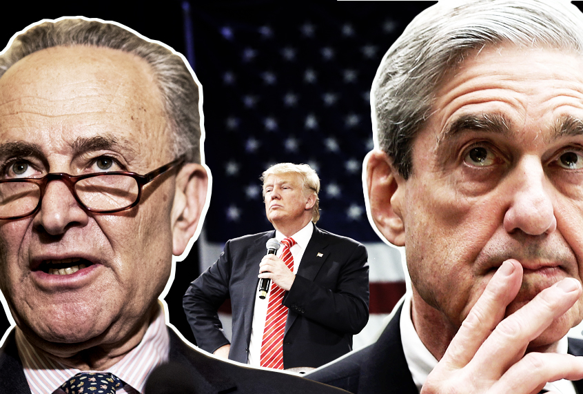 Chuck Schumer; Donald Trump; Robert Mueller (Getty/AP/Salon)
