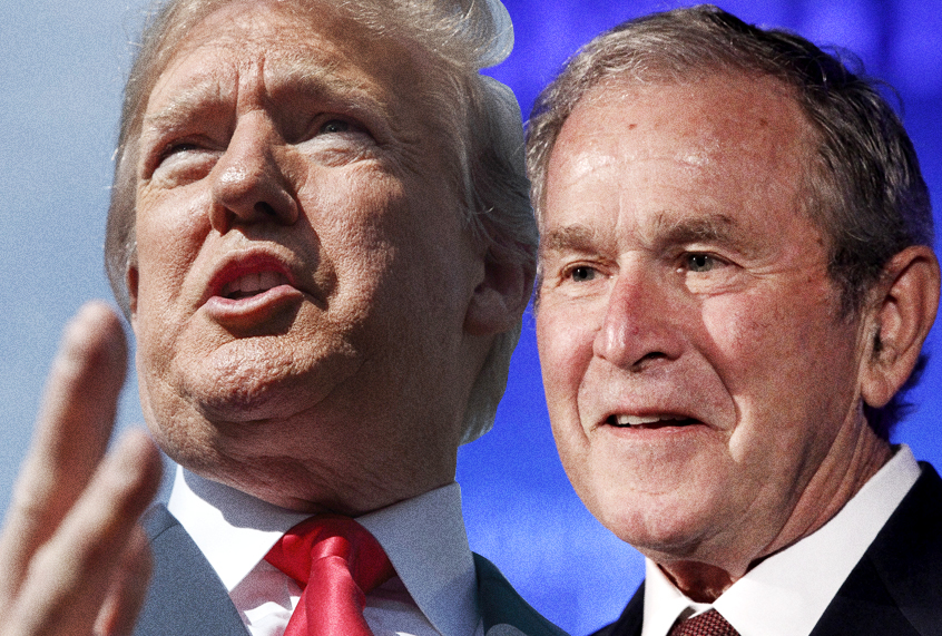 Donald Trump; George W. Bush (AP/Getty/Salon)