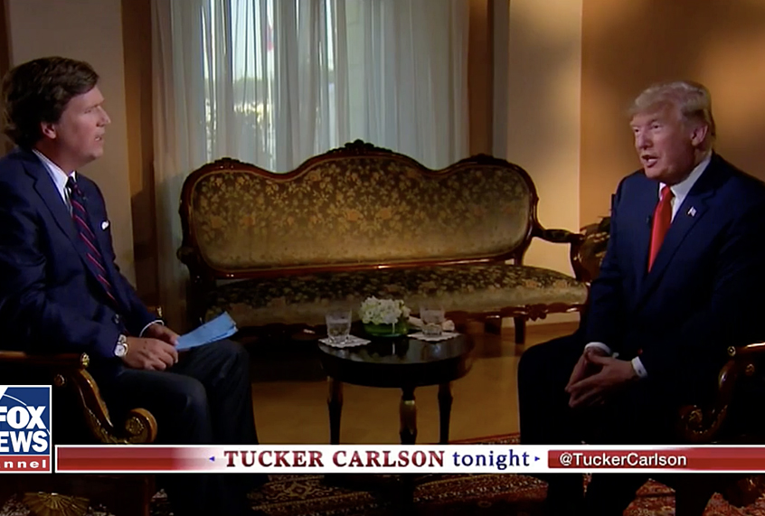 Tucker Carlson and Donald Trump on "Tucker Carlson Tonight" (Fox News)