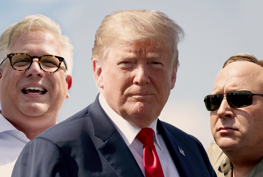 Glenn Beck; Donald Trump; Alex Jones (AP/Getty/Salon)