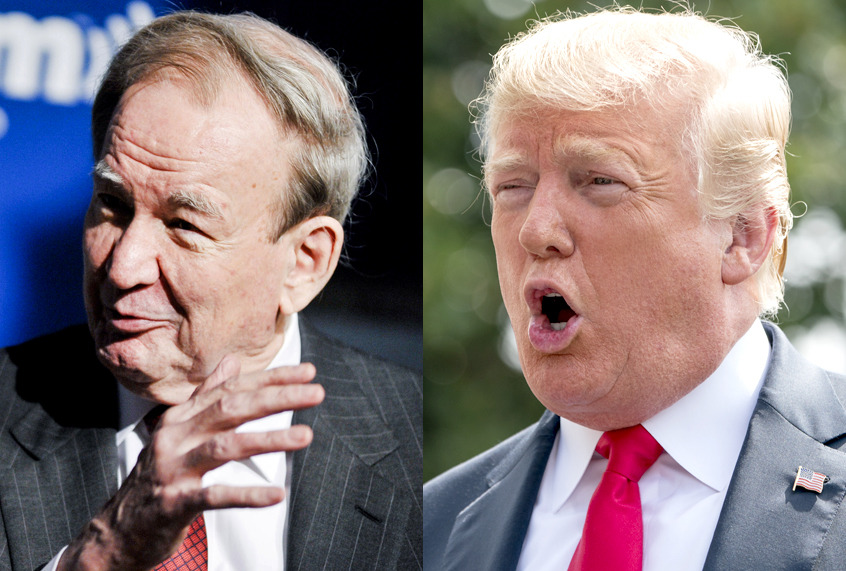 Pat Buchanan; Donald Trump (Getty/Kris Connor/AP/Andrew Harnik)