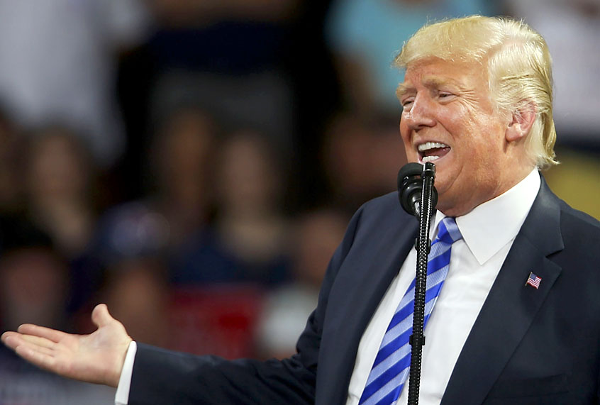Donald Trump speaks a rally on August 21, 2018 in Charleston, West Virginia. (Getty/Spencer Platt)