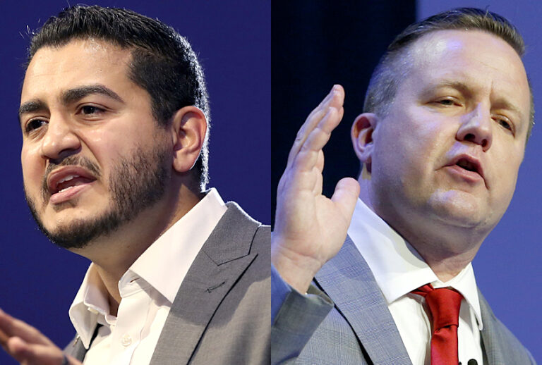 Corey Stewart; Abdul El-Sayed (AP/Carlos Osorio/Steve Helber)