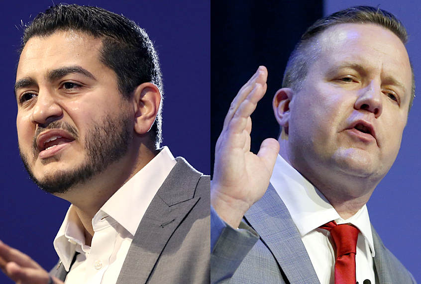 Corey Stewart; Abdul El-Sayed (AP/Carlos Osorio/Steve Helber)