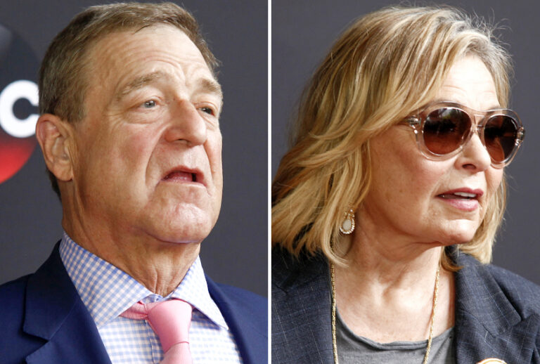 John Goodman; Roseanne Barr (AP/Andy Kropa)