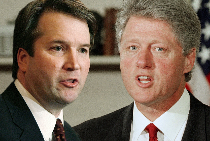 Brett Kavanaugh;  Bill Clinton (AP/Getty/Photo montage by Salon)