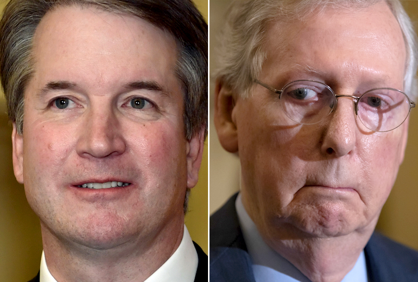 Brett Kavanaugh; Mitch McConnell (AP/Susan Walsh/J. Scott Applewhite)