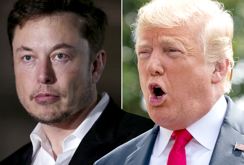 Elon Musk; Donald Trump (AP/Kiichiro Sato/Andrew Harnik)