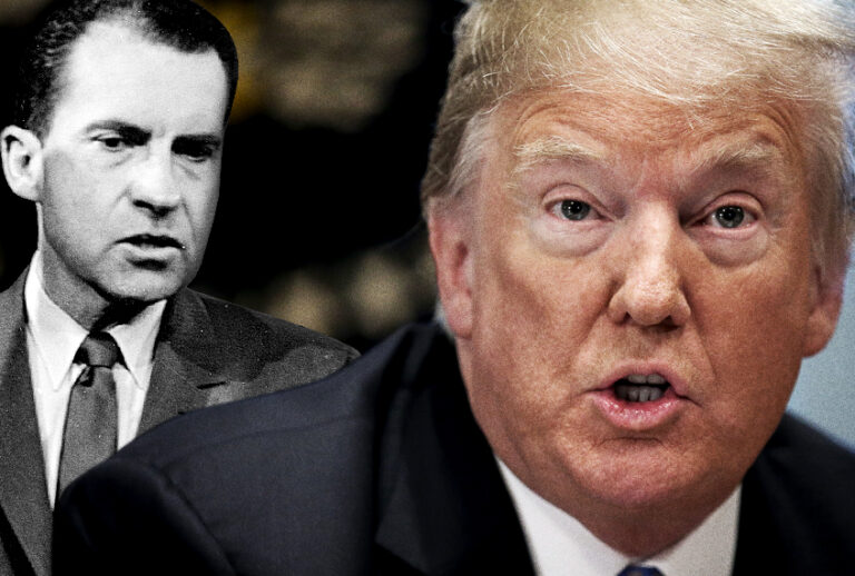 Richard Nixon; Donald Trump (AP/Photo Montage by Salon)