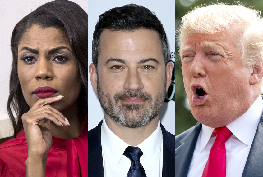 Omarosa Manigault; Jimmy Kimmel; Donald Trump (Getty/AP)