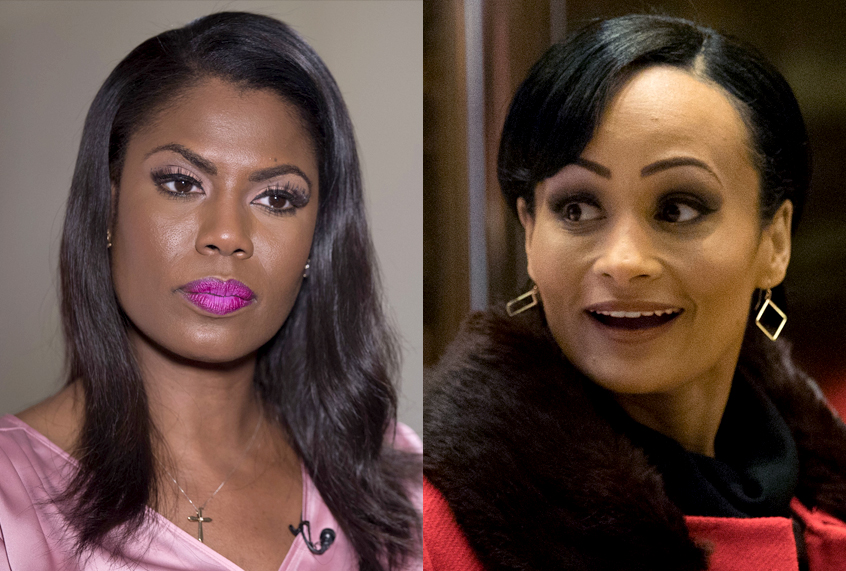 Omarosa Newman; Katrina Pierson (AP/Mary Altaffer/Getty/Drew Angerer)
