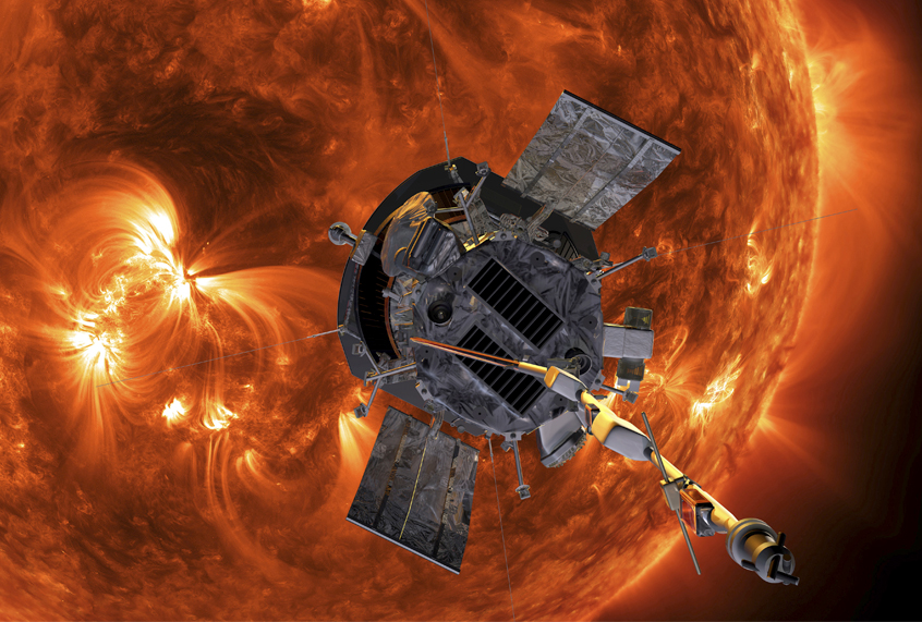 This image made available by NASA shows an artist's rendering of the Parker Solar Probe approaching the Sun. (AP/NASA)