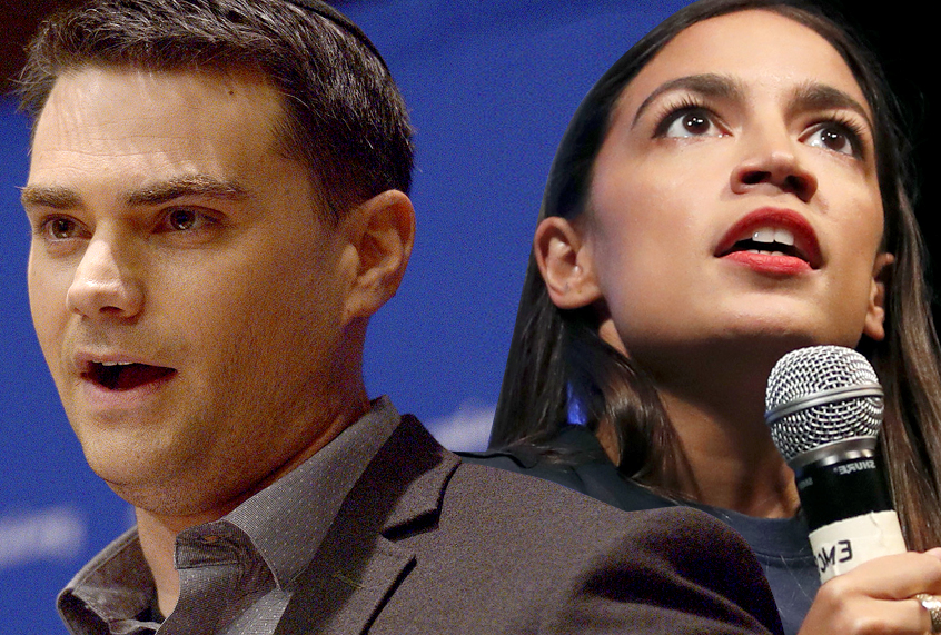 Ben Shapiro; Alexandria Ocasio-Cortez (AP/Leah Hogsten/Jae C. Hong)