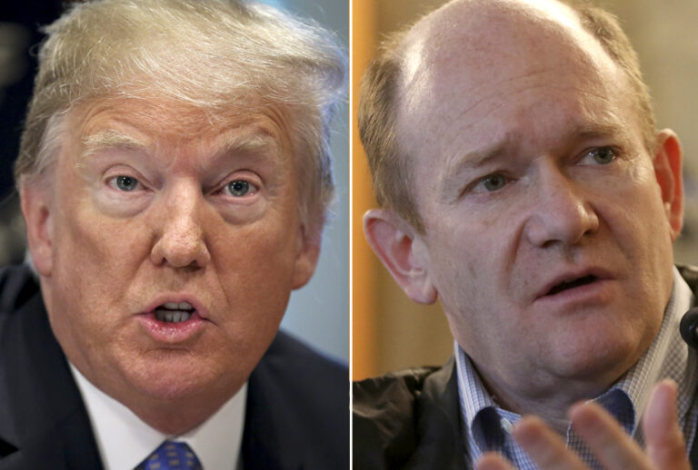 Donald Trump; Chris Coons (Getty/AP)