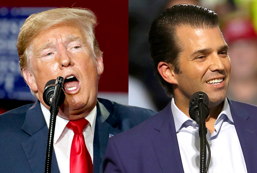Donald Trump; Donald Trump Jr. (AP/Carolyn Kaster/Getty/Justin Sullivan)