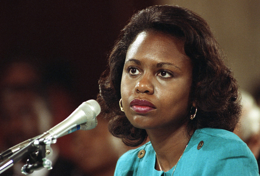 Anita Hill testifies before the Senate Judiciary Committee on Capitol Hill in Washington, Oct. 11, 1991. (AP)