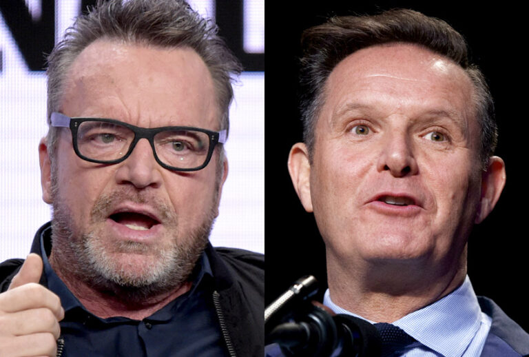 Tom Arnold; Mark Burnett (AP/Richard Shotwell/Evan Vucci)