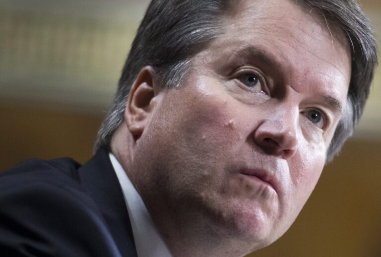 Brett Kavanaugh testifies before the Senate Judiciary Committee on Capitol Hill, Sept. 27, 2018. (AP/Tom Williams)