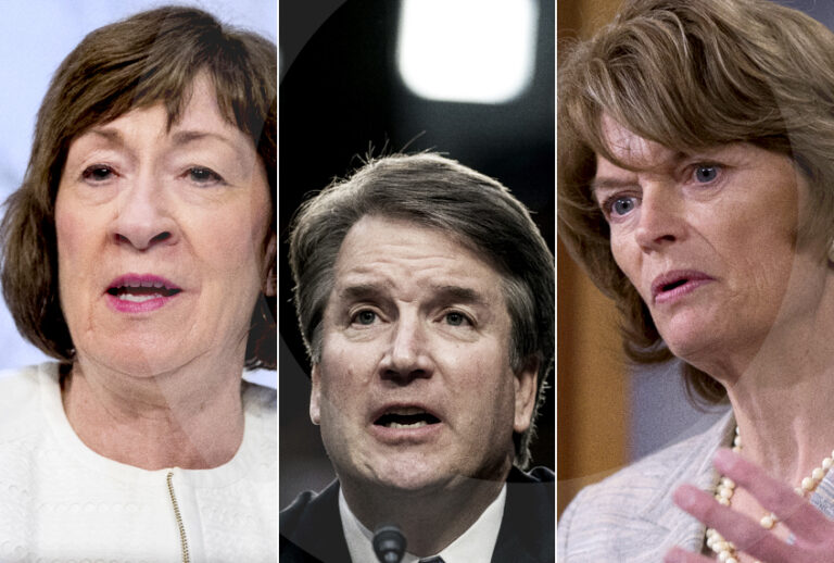 Susan Collins; Brett Kavanaugh; Lisa Murkowski (AP/Salon)