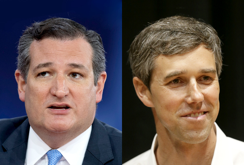 Ted Cruz; Beto O'Rourke (AP/Getty)