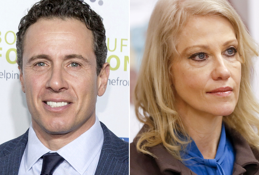 Chris Cuomo; Kellyanne Conway (AP/Michael Zorn/John Minchillo)