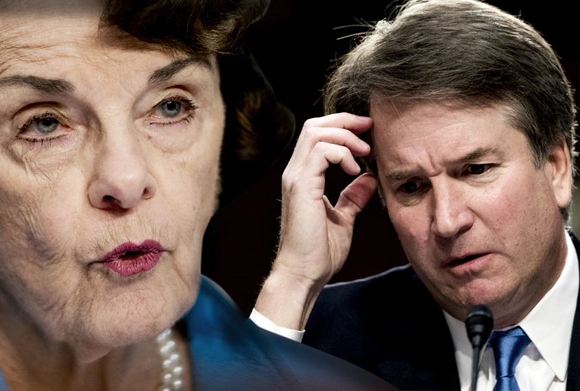 Dianne Feinstein; Brett Kavanaugh (AP/Salon)