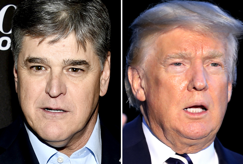 Sean Hannity; Donald Trump (AP/Evan Agostini//Manuel Balce Ceneta)