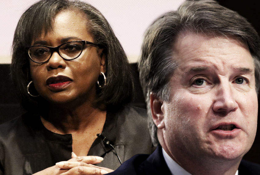 Anita Hill; Brett Kavanaugh (AP/Salon)