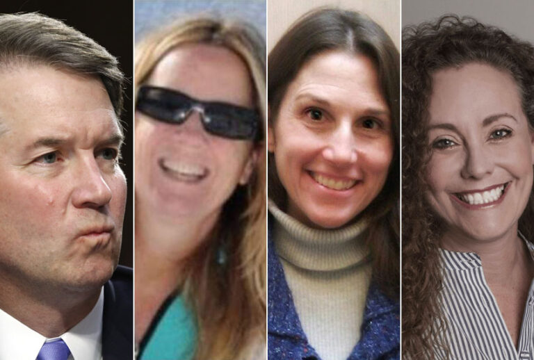 Brett Kavanaugh; Christine Blasey Ford; Deborah Ramirez; Julie Swetnick (AP/www.researchgate.net/Safehouse Progressive Alliance for Nonviolence/Twitter/Michael Avenatti)