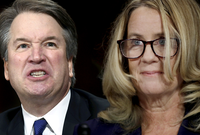 Brett Kavanaugh; Christine Blasey Ford. Thursday, Sept. 27, 2018. (AP/Salon)