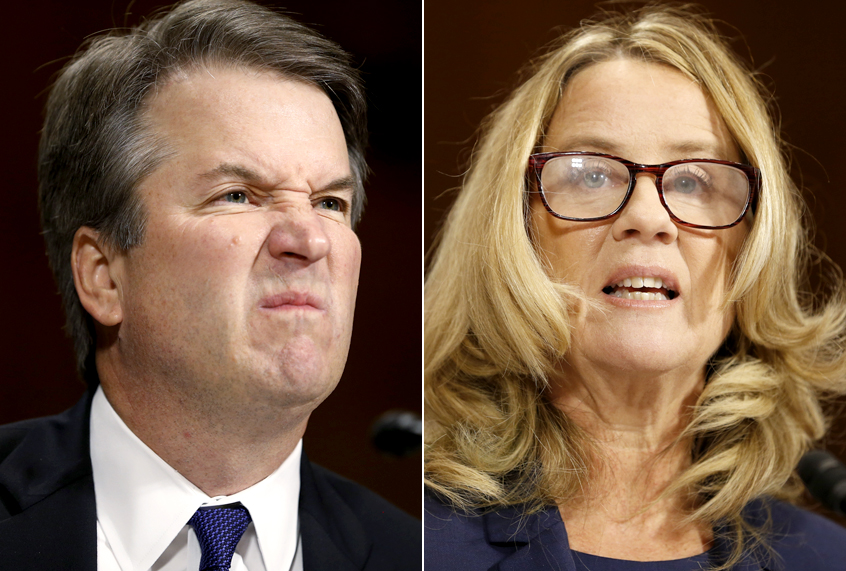 Brett Kavanaugh; Christine Blasey Ford (AP/Michale Reynolds)