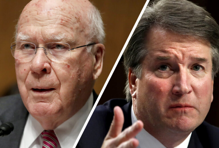 Patrick Leahy; Brett Kavanaugh (AP/Carolyn Kaster/ Jacquelyn Martin)