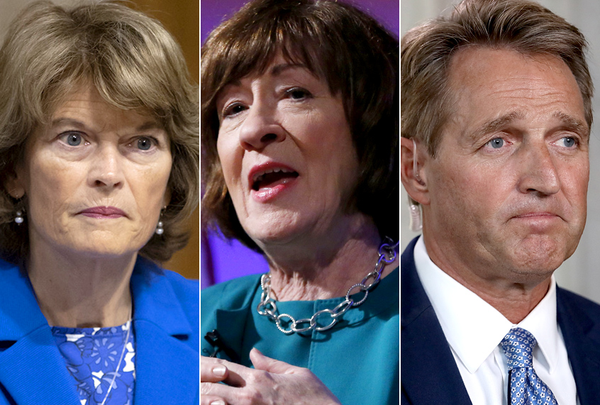 Lisa Murkowski; Susan Collins; Jeff Flake (AP/J. Scott Applewhite/Elise Amendola/Getty/Win McNamee)