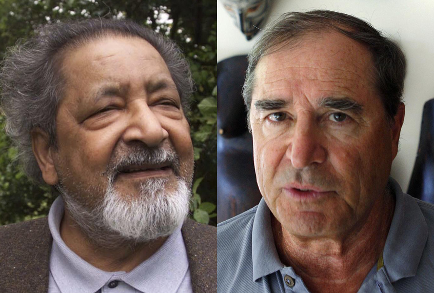 V.S. Naipaul; Paul Theroux (AP)