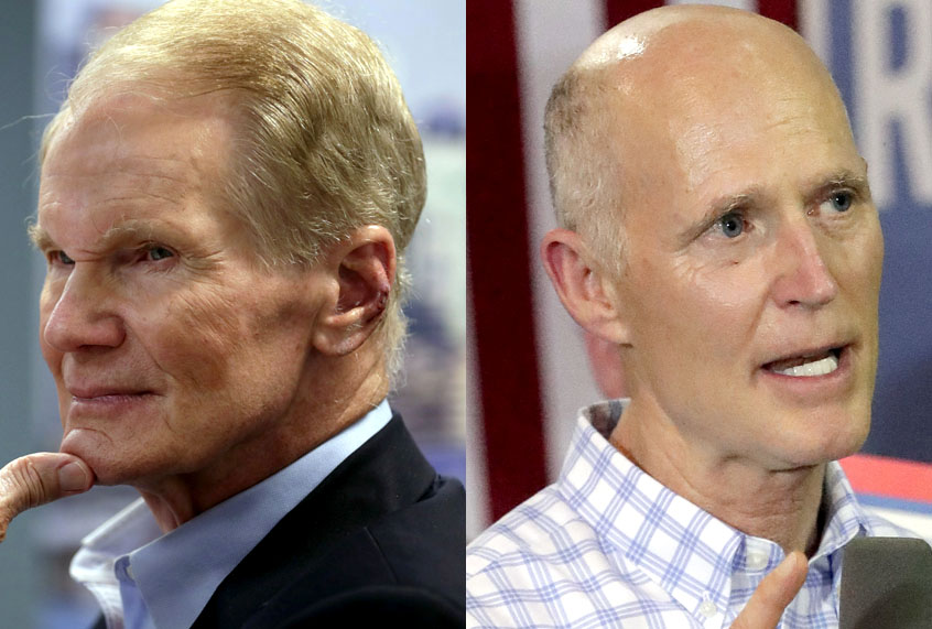 Bill Nelson; Rick Scott (AP/Lynne Sladky/John Raoux)