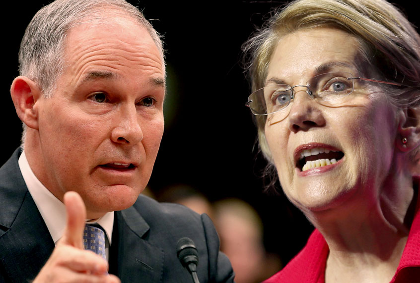 Scott Pruitt; Elizabeth Warren (Getty/AP/Salon)