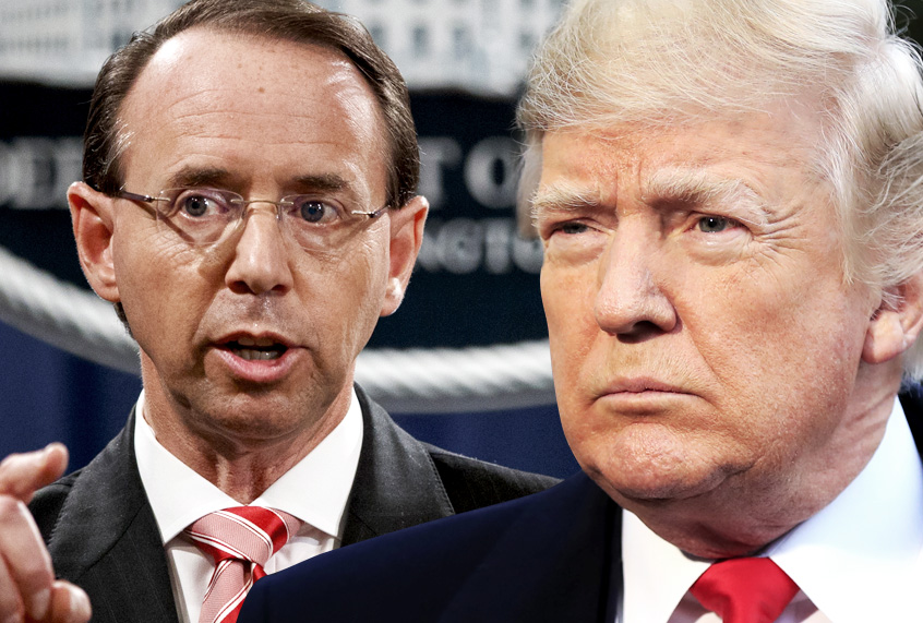 Rod Rosenstein; Donald Trump (AP/Salon)