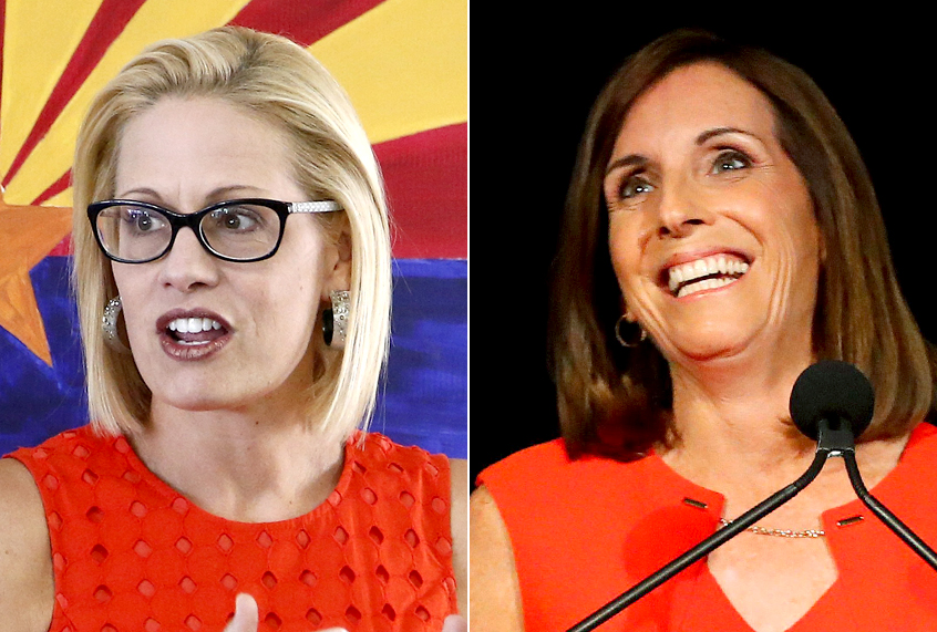 Kyrsten Sinema; Martha McSally (AP/Ross D. Franklin/Matt York)