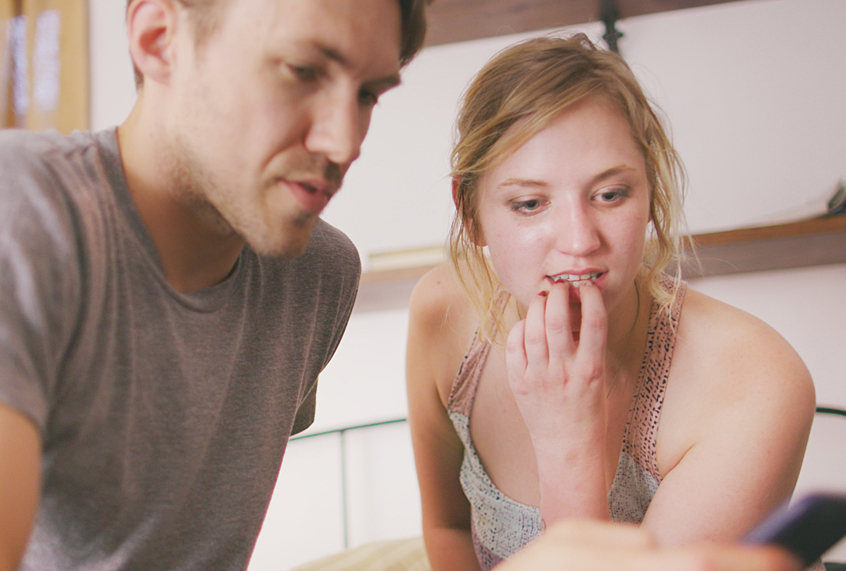 Kyle and Alex in "Swiped: Hooking Up in the Digital Age" (HBO)