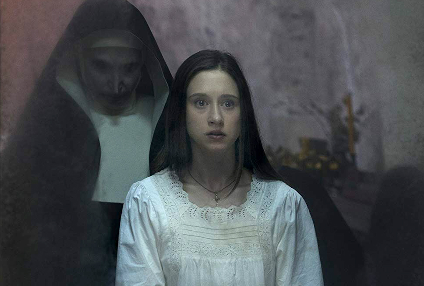 Bonnie Aarons and Taissa Farmiga in "The Nun" (Warner Bros. Entertainment)