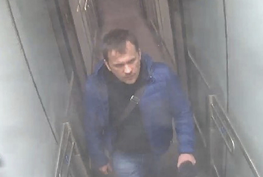 Handout CCTV image issued by the Metropolitan Police of Russian National Alexander Petrov  at Gatwick airport at  on March 2 2018. The CPS has issued European Arrest Warrants for the extradition of Ruslan Boshirov and Petrov in connection with the Novichok poisoning attack on Sergei Skripal and his daughter Yulia in March. (AP/Metropolitan Police/PA Wir)