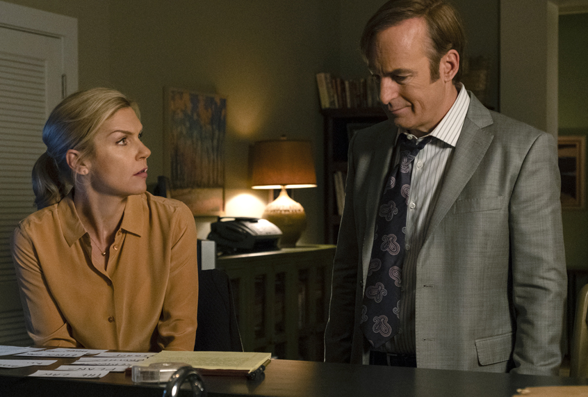 Rhea Seehorn and Bob Odenkirk in "Better Call Saul" (AMC/Nicole Wilder)