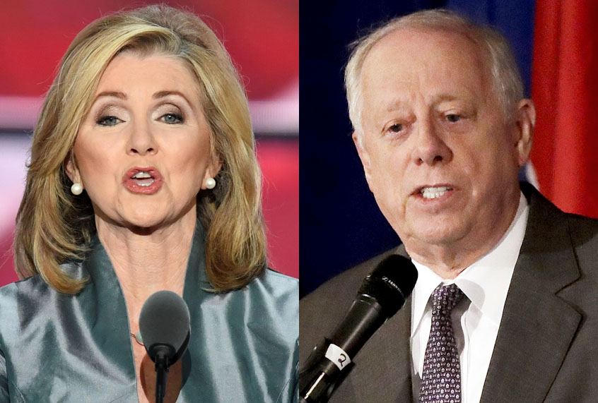 Marsha Blackburn; Phil Bredesen (Getty/Jim Watson/AP/Mark Humphrey)