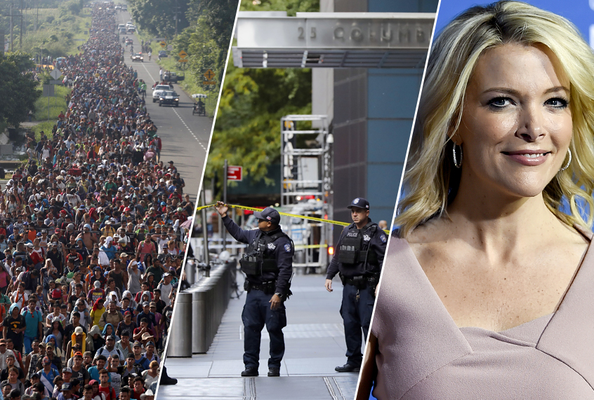 Migrant caravan; Bomb squad at CNN's offices; Megyn Kelly (AP)