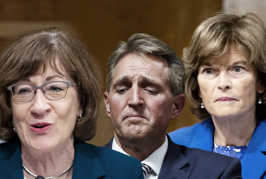 Susan Collins; Jeff Flake; Lisa Murkowski (AP/Salon)
