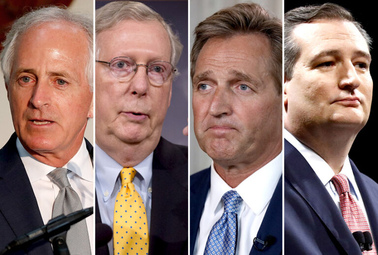 Bob Corker; Mitch McConnell; Jeff Flake; Ted Cruz (Getty/AP)
