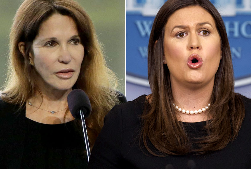Patti Davis; Sarah Huckabee Sanders (AP/Jae C. Hong/Evan Vucci)
