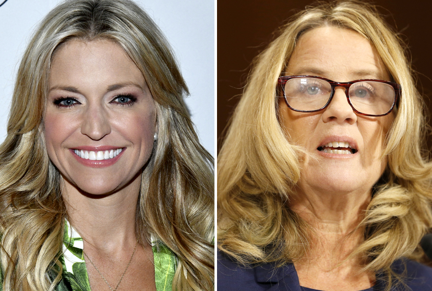 Ainsley Earhardt; Christine Blasey Ford (AP/Charles Sykes/Michale Reynolds)